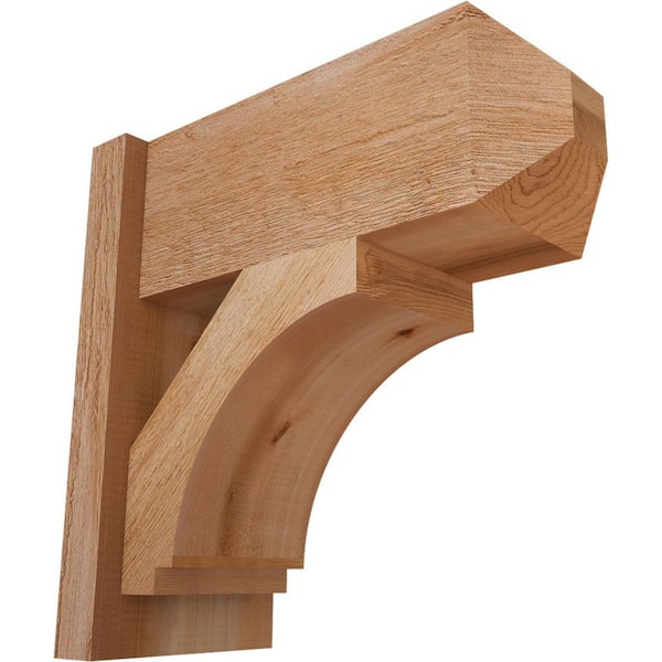 Ekena Millwork 8 in. x 18 in. x 18 in. Imperial Craftsman Rough Sawn Western Red Cedar Outlooker