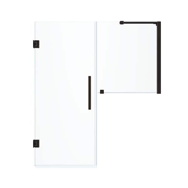Tampa-Pro 61 1/8 in. W x in. H Pivot Frameless Door in Oil Rubbed Bronze with Buttress Panel