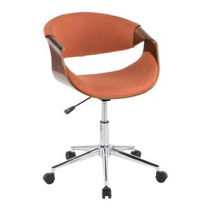 Curvo Orange and Walnut Office Chair