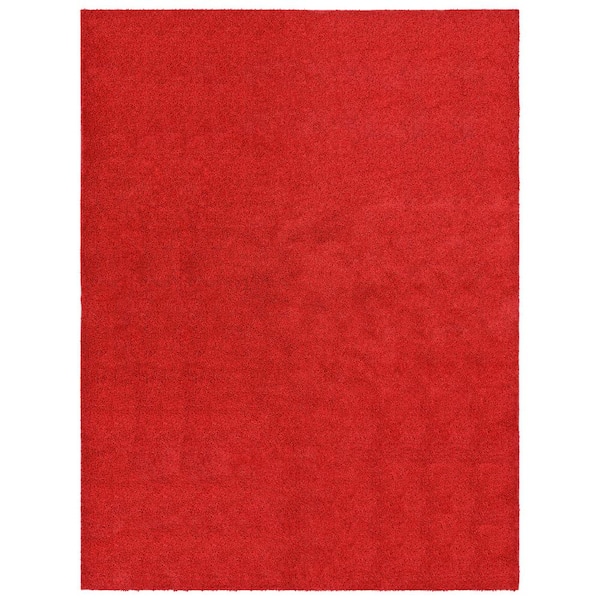 Garland Rug Skyline Shag 9 ft. x 12 ft. Chili Red Area Rug