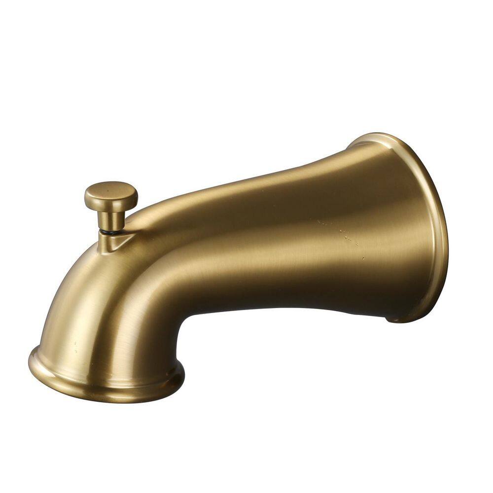 Bath Tub Spout with Universal Connection and Pull-Up Diverter in Brushed Gold price history on PriceWatchPro