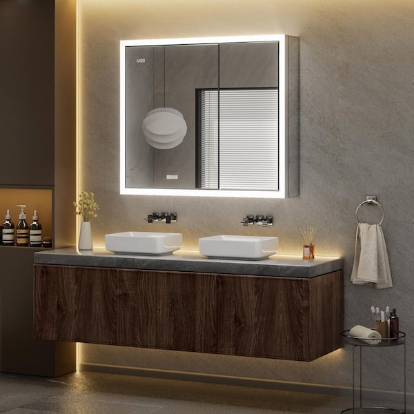 QueenFun Elega 36 in. W x 30 in. H Rectangular Aluminum Recessed