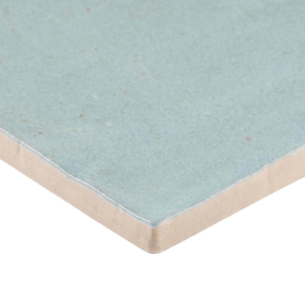 Turquoise 7.87" x 2.56" Polished Ceramic Wall Tile