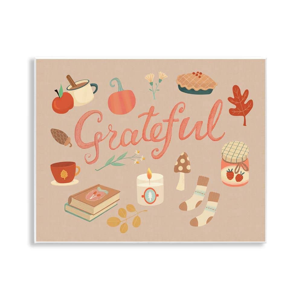 Grateful Cozy Fall Essentials by Laura Watson Unframed Typography Graphic Art Print 11 in. x 14 in. price history on PriceWatchPro