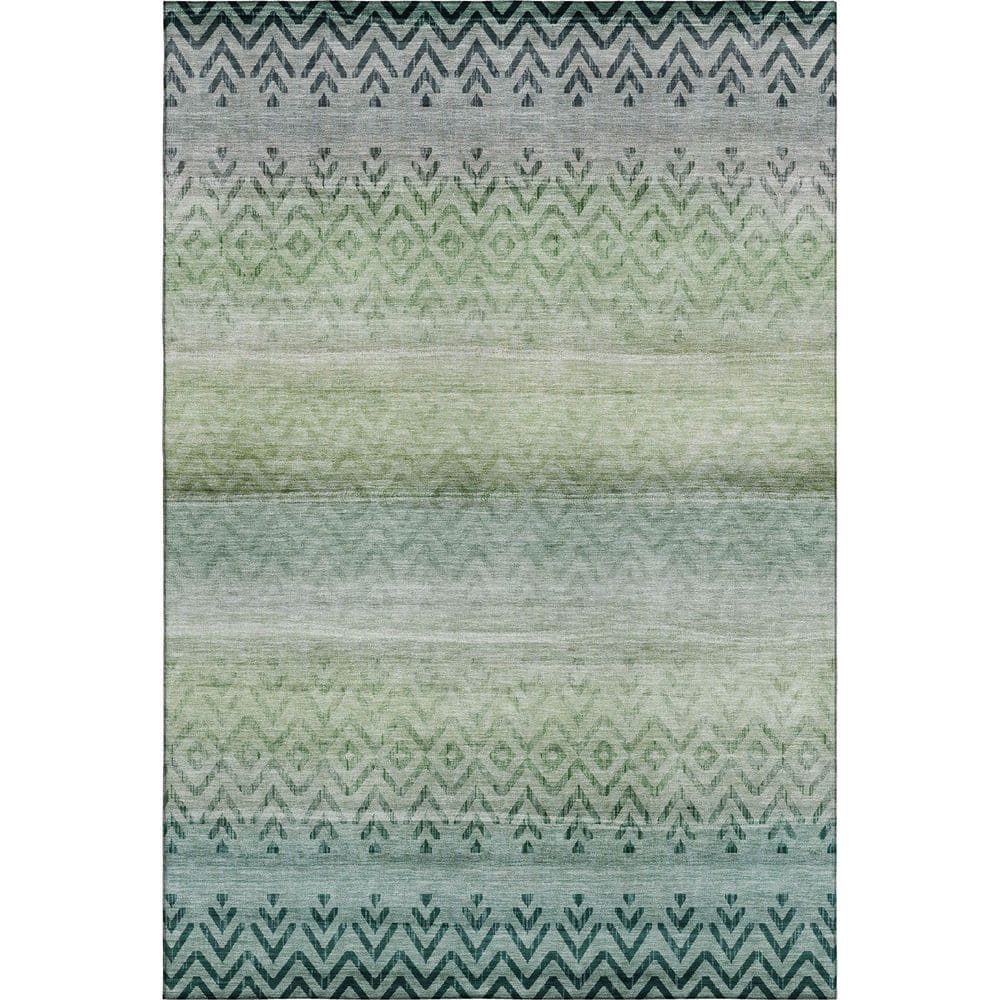 Mayfield Premium Machine Washable Abstract AMF2042 Teal 5 ft. x 7 ft. 6 in. Area Rug price history on PriceWatchPro