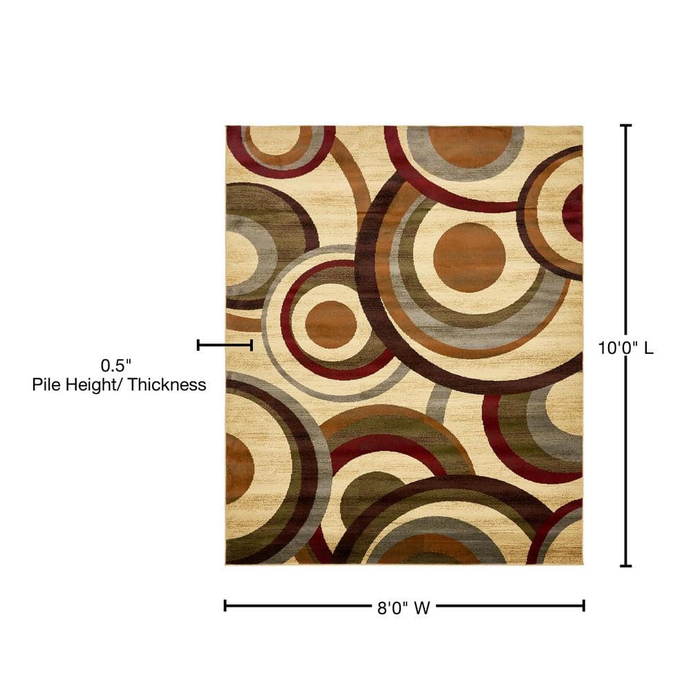 Modern Geometric Braided 8' x 10' Black Synthetic Area Rug