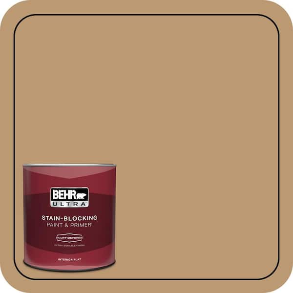 BEHR ULTRA 1 qt. #N280-5 Antique Treasure Extra Durable Flat Interior Paint & Primer