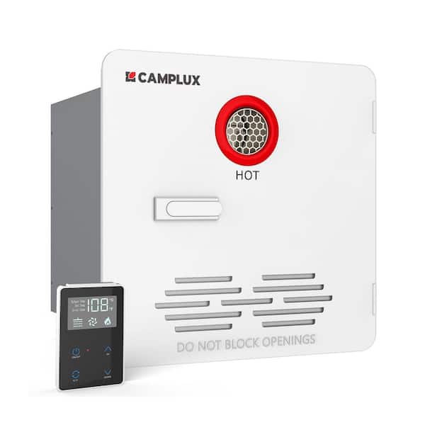 Plus-10, 65000 BTU 2.64 GPM RV Propane Tankless Water Heater with Door, 2-Years Warranty