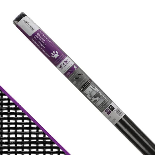 48 in. x 84 in. Charcoal Polyester Pet Resistant Screen Roll for Windows and Door