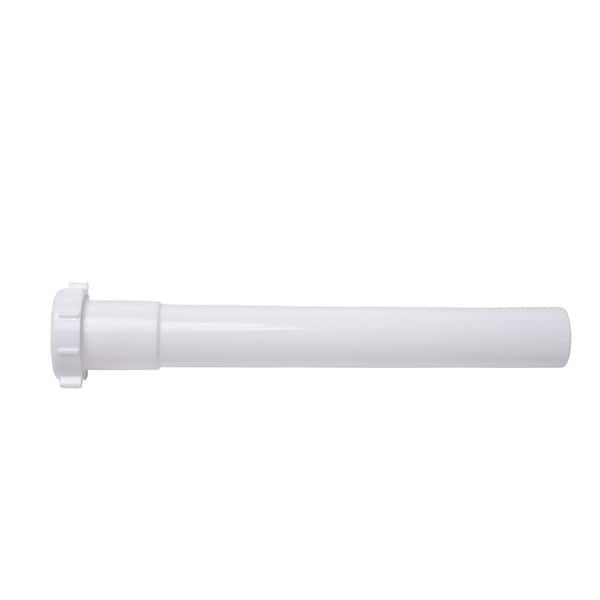 Photo 1 of 1-1/2 in. x 12 in. White Plastic Slip-Joint Sink Drain Extension Tube 2 pack