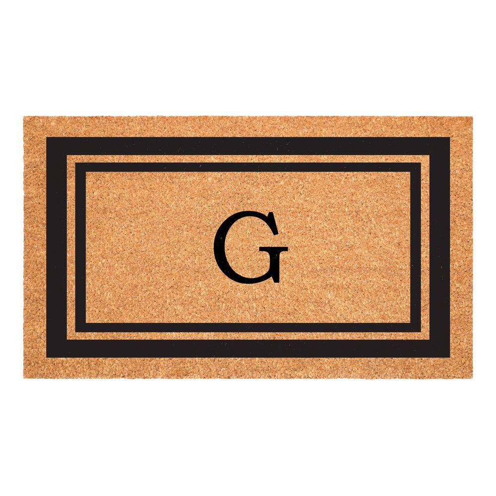 Black Border Monogram Door Mat 18 in. x 30 in. (Letter G) price history on PriceWatchPro