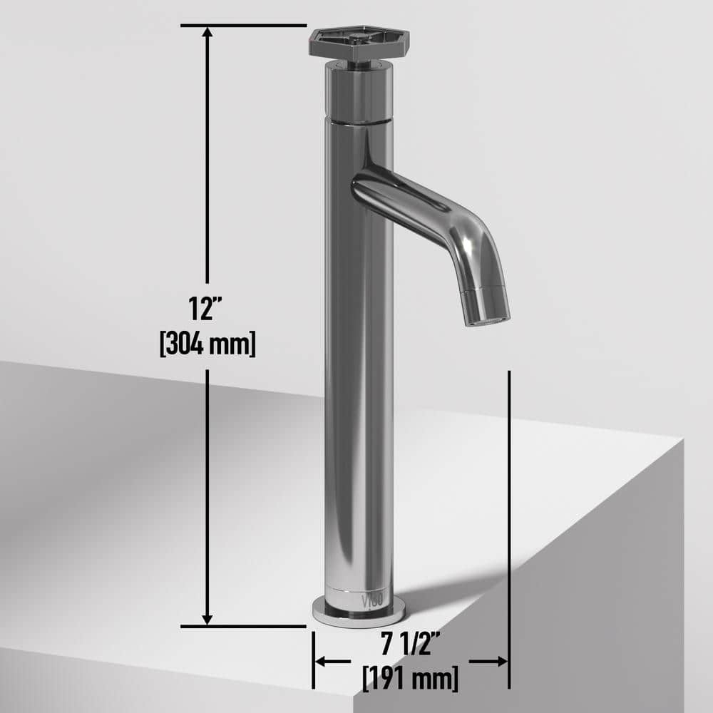Ruxton Modern Chrome Single-Handle Vessel Bathroom Faucet