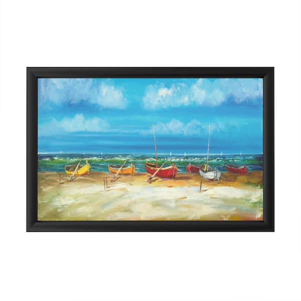 Trademark Fine Art "Before The Storm" by Masters Fine Art Framed with LED Light Landscape Wall Art 16 in. x 24 in.