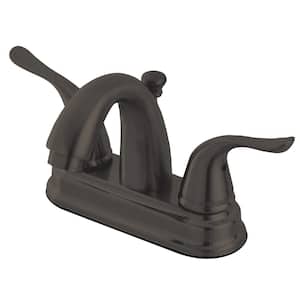 Yosemite 4 in. Centerset 2-Handle Bathroom Faucet with Plastic Pop-Up in Oil Rubbed Bronze
