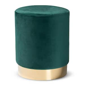 Chaela Green and Gold Ottoman