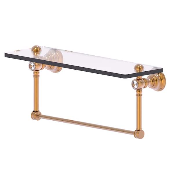 Allied Brass Carolina Collection 30-in Towel Shelf with Integrated Towel Bar in Brushed Bronze Allied Brass Carolina Collection 30-in Towel Shelf with Integrated Towel Bar in Brushed Bronze