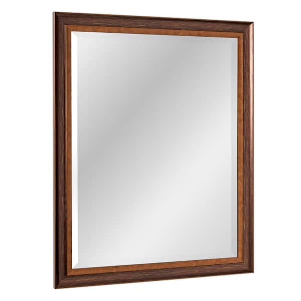 26 in. W x 32 in. H Framed Rectangular Beveled Edge Bathroom Vanity Mirror in Oil rubbed bronze