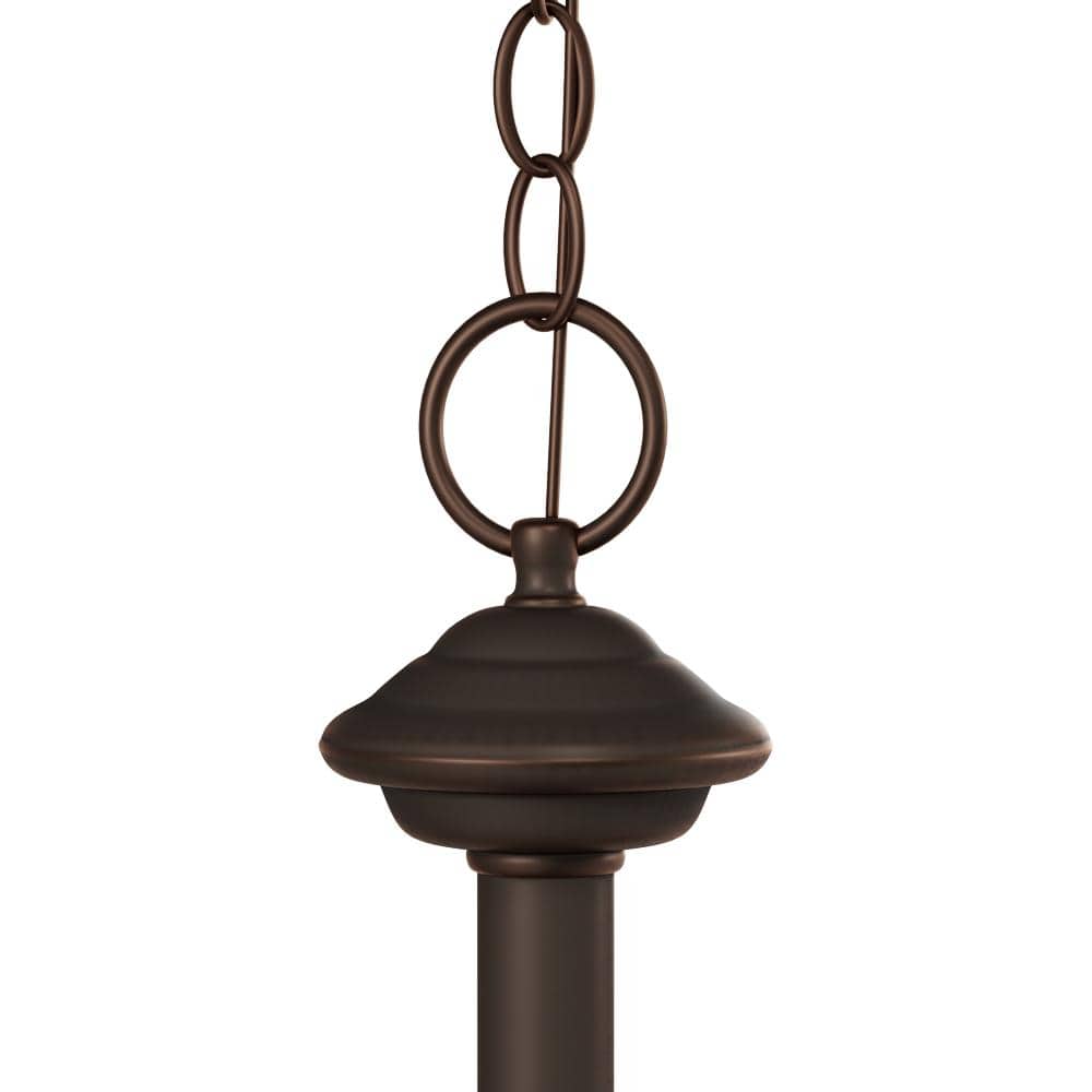 Elegant Ballerina 5-Light Chandelier in Mahogany Bronze with Champagne Linen Glass