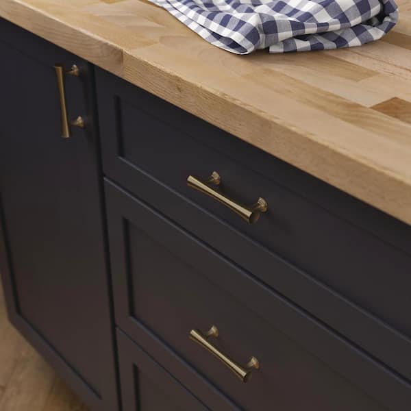 10-Pack Drum 3 in. (76 mm) Modern Champagne Bronze Cabinet Drawer Pulls