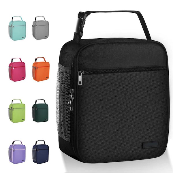Black Reusable Lunch Bag, Ideal for Daily Use