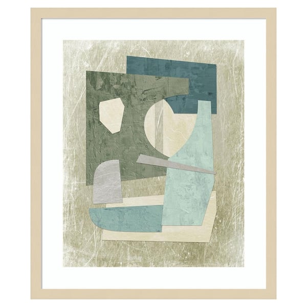 Amanti Art Mid Century Collage II by Suzanne Nicoll 21 in. W x 25 in. H. Wood Framed Wall Art Print Framed in Brown