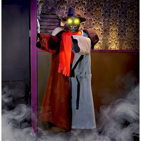 Haunted Hill Farm - 67 in. Life-Size Animatronic Coatrack Monster by Tekky Halloween Decoration with Motion-Activated Sounds