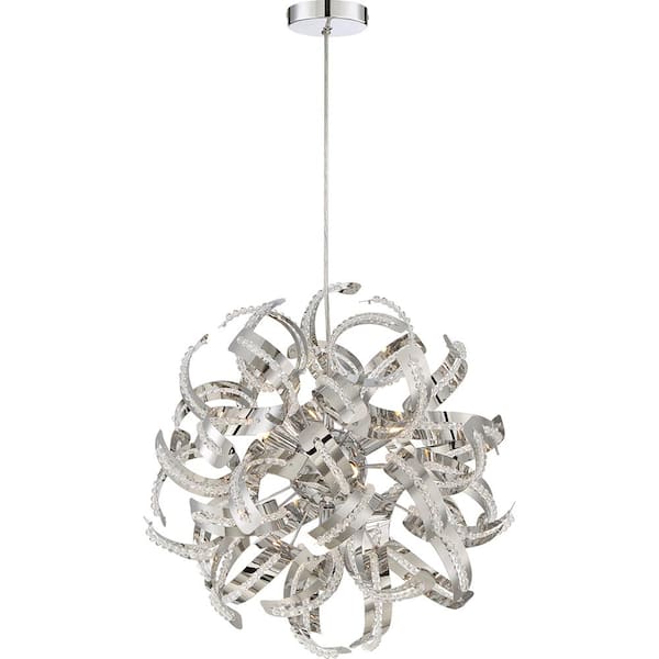 Quoizel Ribbons 5-Light Crystal Chrome Pendant