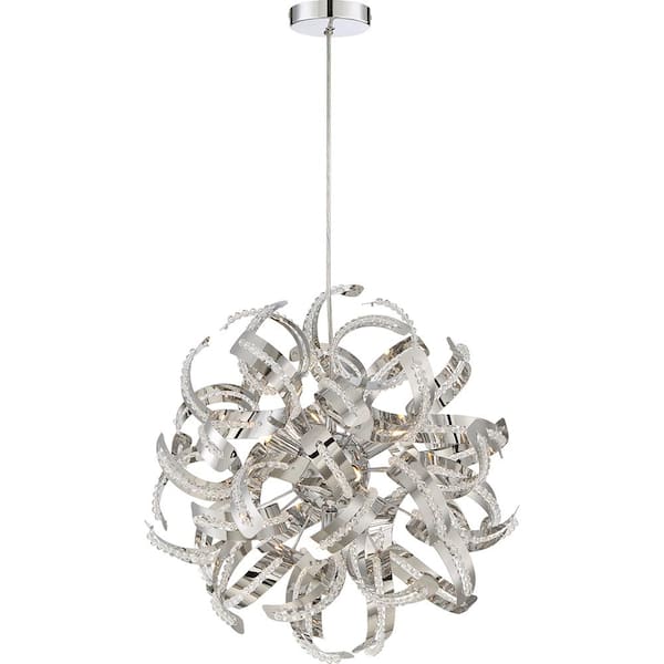 Quoizel Ribbons 5-Light Crystal Chrome Pendant RBN2817CRC - The Home Depot