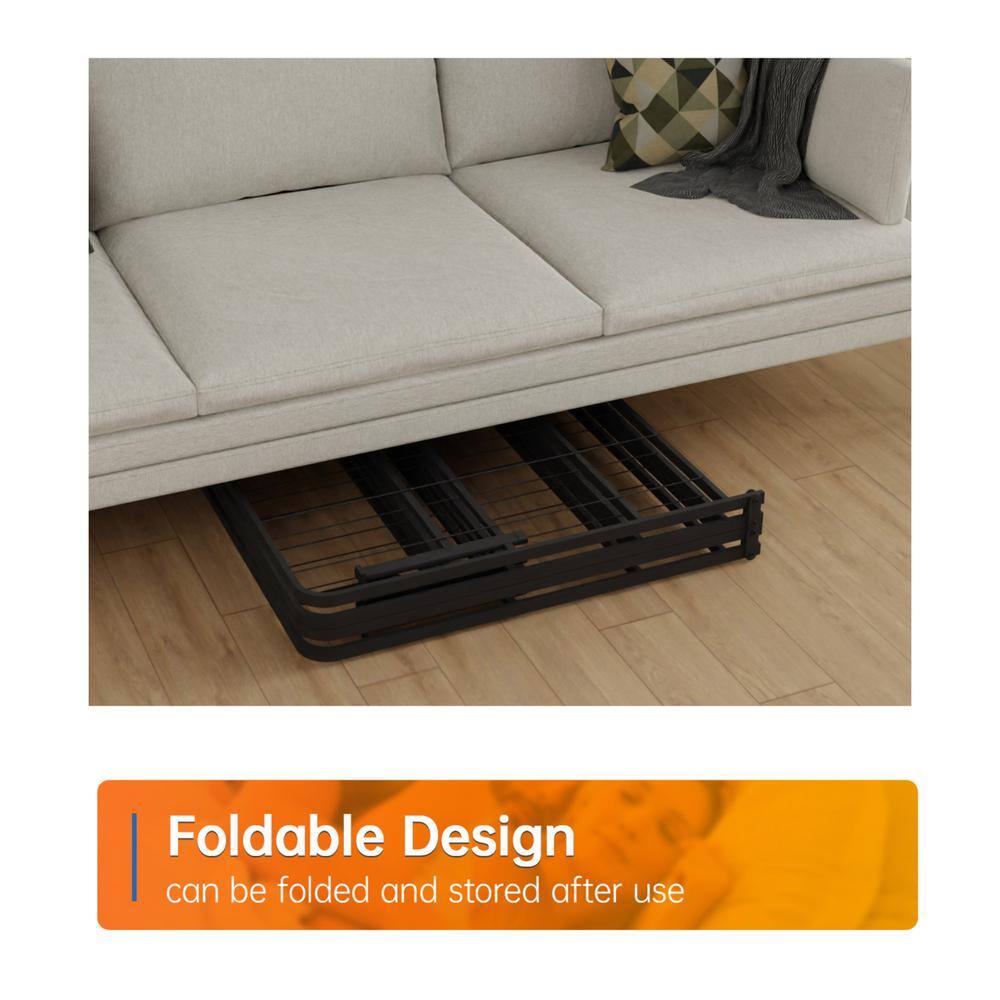 Penn Black Metal Full/Double Platform Bed Frame with Storage