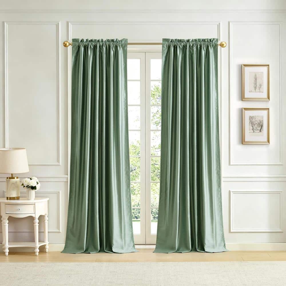 "Imperial Faux Silk Window Curtain, Sage - 52""W x 84""L" price history on PriceWatchPro