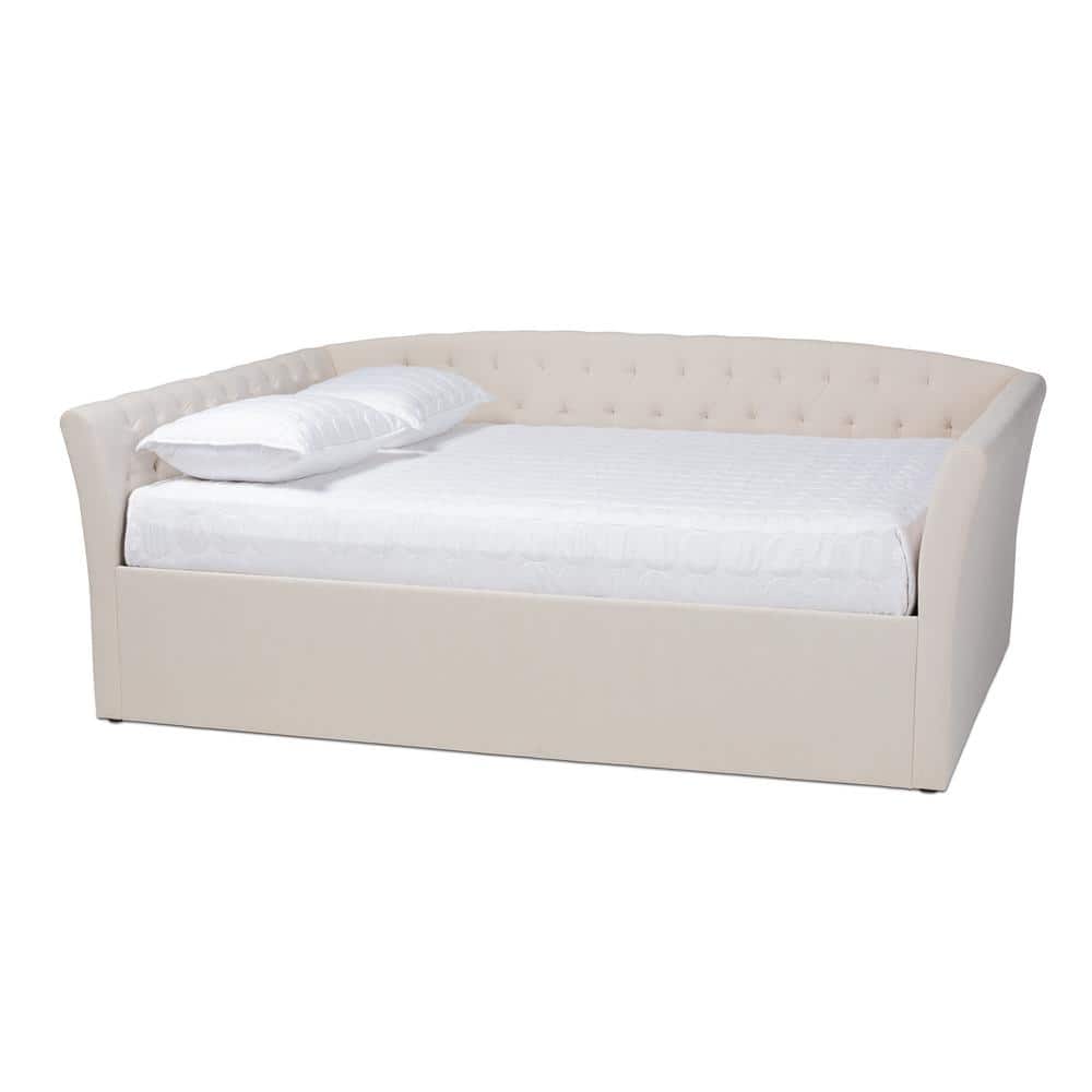 Baxton Studio Delora Beige Queen Daybed 158-9673-HD - The Home Depot