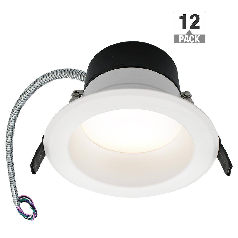 Capella 4 in. Commercial Downlight 120-277 Volt Integrated Recessed Trim Light Adjustable CCT Lumen Wattage (12-Pack) price history on PriceWatchPro