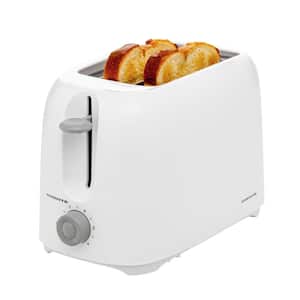 Electric 2-Slice Toaster Machine, with 6-Shade Toast Setting, for Toasting Bread, Bagels and Waffle, White