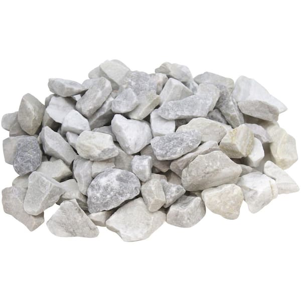 Rain Forest 0.40 cu. ft. 0.5 in. to 1.5 in. Snow White Marble Chips