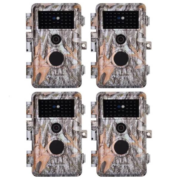 ITOPFOX Game & Deer Trail Cameras 32MP 2304x1296P H.264 Video No Glow Night Vision Time Lapse Motion Activated Waterproof 4-Pack