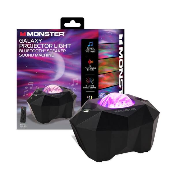 Galaxy Projector Light with Bluetooth Speaker & Sound Machine-15 Moving Nebula Scenes, 10 Pre-Installed Sounds