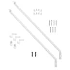 Fixed Mount All-in-One Hardware Kit for 12 in. D x 48 in. W Wire Shelving