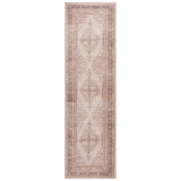 Classic Vintage 2 ft. x 8 ft. Gray/Beige Traditional Medallion Runner Rug
