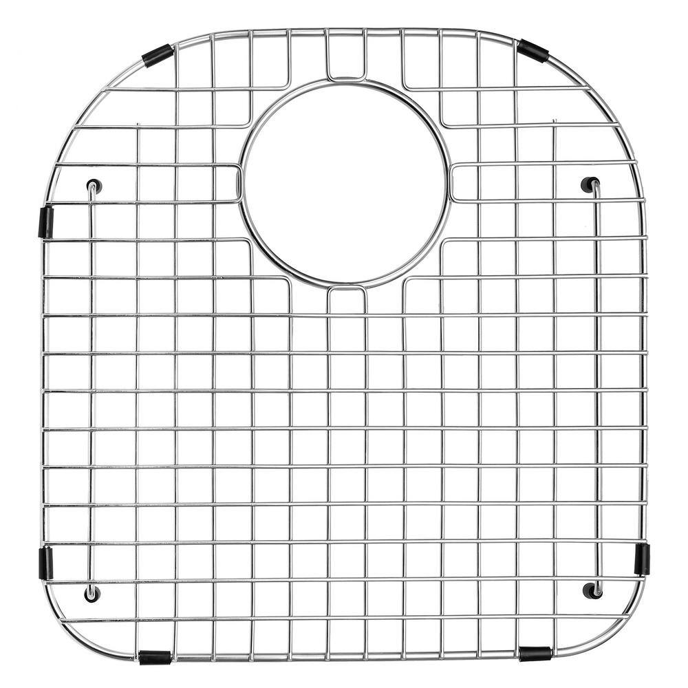 Heavy-Duty Stainless Steel Sink Grid with Rear Drain