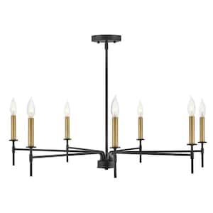 Hux 7-Light Black Candle Chandelier