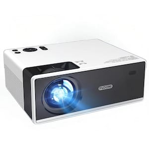 1920 x 1080 4K Full HD 5G WiFi Bluetooth Portable Projector with 15000-Lumens, Stereo Speaker & Compatible USB, HDMI, AV