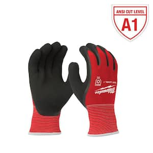 X-Large Red Latex Level 1 Cut Resistant Insulated Winter Dipped Work Gloves