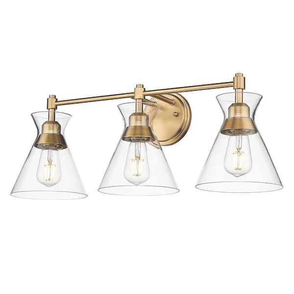 Golden Lighting Malta 3-Light Brushed Champagne Bronze Bath Vanity
