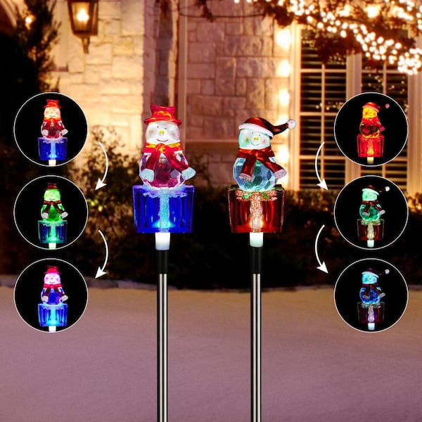 LACHARM 12 Pack Outdoor Christmas Decorations,8 Modes Solar Christmas