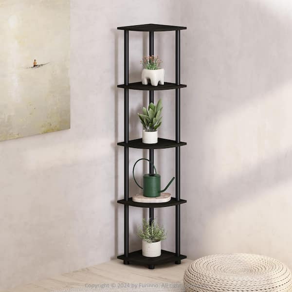 Furinno Turn-N-Tube 57.7 in. Tall Espresso/Black Bookcase