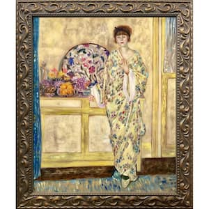 The Yellow Room by Frederick Carl Frieseke Elegant Gold Framed People Oil Painting Art Print 25.5 in. x 29.5 in.