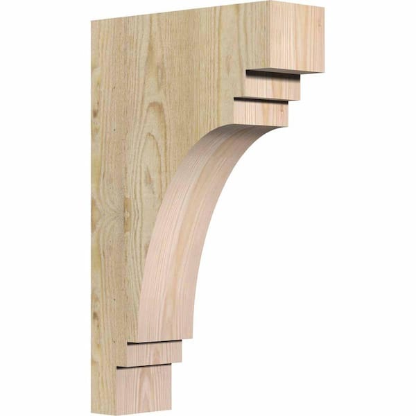 Ekena Millwork 4 in. x 12 in. x 20 in. Douglas Fir Pescadero Rough Sawn Corbel