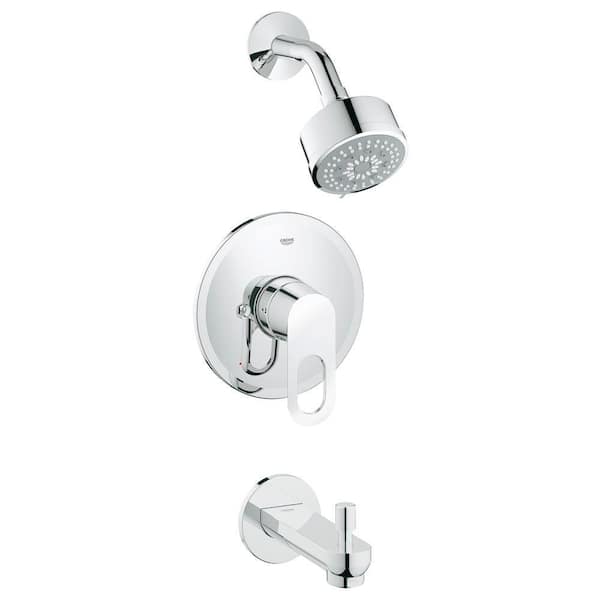 GROHE BauLoop 1-Handle Bathtub and Shower Faucet Combo in StarLight Chrome (Valve Sold Separately)