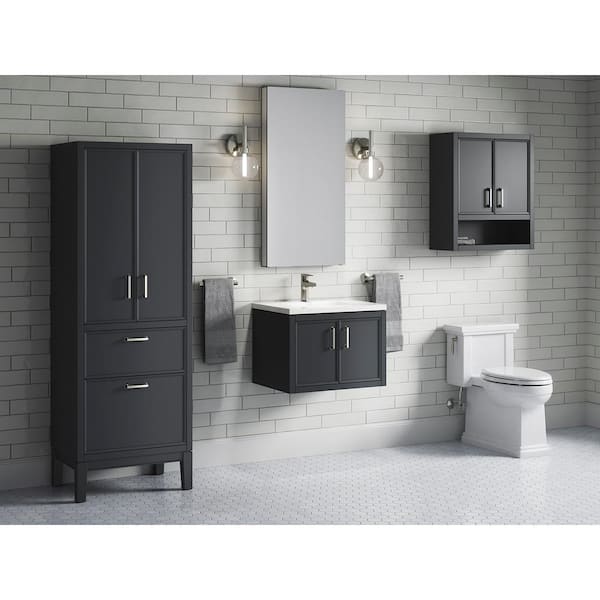 KOHLER Winnow 24.12in. Single Sink Freestanding White Bath Vanity with White Quartz Top Assembled