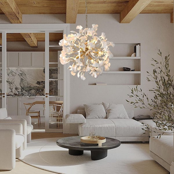 bov_No1_bakadog　シャンデリア YUYI 31.5 in. 9-Light Gold Sputnik Chandelier Luxury Round Ceramic